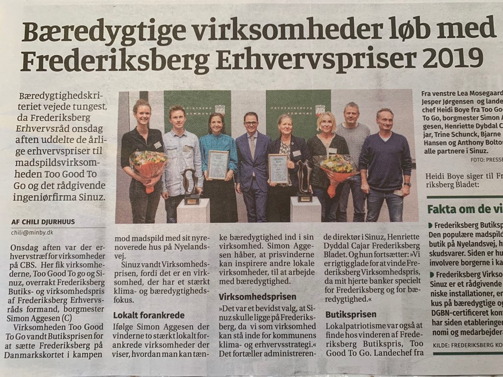 Bæredygtige virksomheder løb med Frederiksberg Erhvervspriser 2019